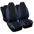 Lupex Shop Housses de siège auto compatibles pour Aygo Noir Blue Foncè-0