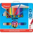 Crayon de couleur COLOR PEPS STRONG, étui métal de 24-0