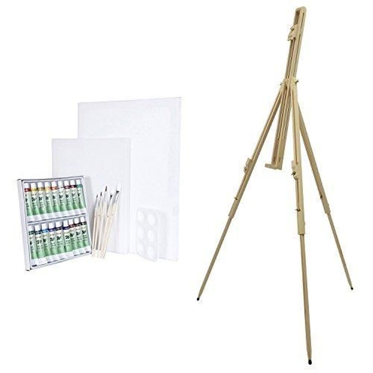 Artina Set De 29pcs Pour Aquarelle Chevalet De Campagne En Bois De Pin Pret A L Emploi Hauteur 180cm Peinture Et Accessoire Achat Vente Kit Peinture Artina Set