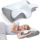 HAUTSTORE Oreiller Ergonomique Cervical,Oreiller Orthopédique à Mémoire de Forme pour la Nuque,Oreiller pour Dormir sur Le Côté et sur Le Dos
