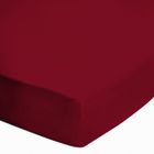 BRAND ALPES BLANC - Drap Housse Jersey 180x200 Bonnet 30cm Coton Extensible Rubis