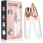 OLOKDYIZ 2 en1 Épilateur Visage,Épilateur Sourcils Électrique Tondeuse à Sourcils Femme avec deux Têtes pour Lèvres nez Visage