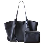 RAIDEN TRADE FR Sac à main femme Noir Nylon Grande Capacité pour école Travail Plage Voyage 35x40cm
