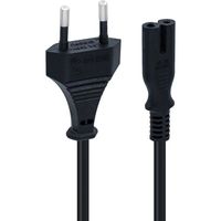 1.5M Câble D'Alimentation Eu Plug C7 Bipolaire 2 Câble Pour Ps5 - Ps4 - Ps3 - Xbox Série X - S - Noir[G7]