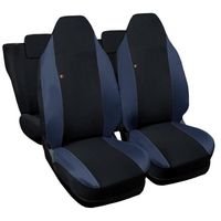 Lupex Shop Housses de siège auto compatibles pour Aygo Noir Blue Foncè