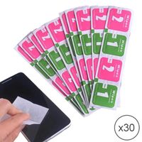 Tikawi Lot de 30 Lingettes Désinfectantes pour Iphone / Samsung / Xiaomi / Universel - [Anti Poussière] [Nettoyage sec et humide]