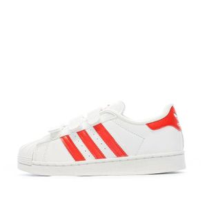 Basket Adidas blanche et rouge femme Cdiscount