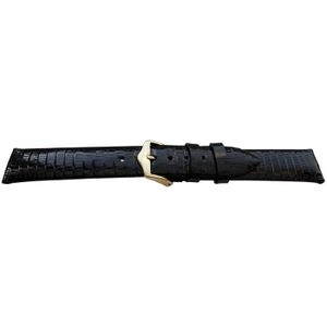 Bracelet De Montre ZRC En Cuir Buffle Noir - Largeur 10mm - Neuf Avec Étiquettes