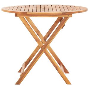 TABLE DE JARDIN  Table pliable de jardin 90x75 cm Bois d'acacia mas