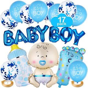 Gender Reveal 36" Ballon bleu bébé garçon ou fille rose jumeaux Confettis Tassel UK