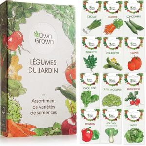GRAINE - SEMENCE Kit de graines de légumes prêt à pousser , 12 légu