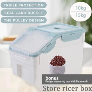 4 x 4l en plastique pet pâtes de céréales riz sec stockage flip couvercle récipient distributeur
