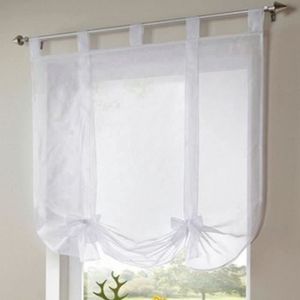 Rideaux Pour Salle A Manger Et Salon 1 Pcs Rideau De Fenetre 120cm 140cm Bretelles Convient Pour Le Salon Salle A Manger Et Le Balcon Blanc Simpvale Achat Vente Rideau Cdiscount