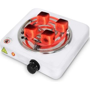 spirale de chauffage en acier inoxydable allume-feu Noir Protection contre la surchauffe Allume-charbon électrique pour chicha grille de protection Charbon avec passoire amovible et pince 