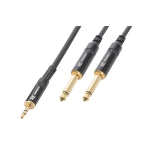Audio Câble Jack 3.5mm vers Double 6.35mm Cordon 3.5 Mâle vers 6.35