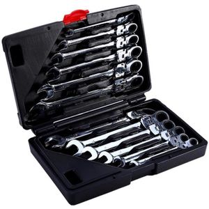 CLE A MOLETTE,set--Clé à cliquet rapide 10 en 1, 5 13mm, 9 pièces
