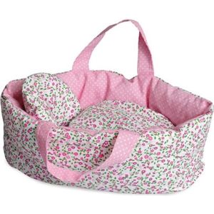 NURSERIE Couffin réversible en tissu rose pour poupées EGMONT - 2-3 ans, 3-6 ans - Lavable en machine