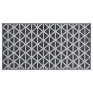 TAPIS D’EXTÉRIEUR Tapis d'extérieur noir KEENSO - Moderne - 160x230 cm - Motif jacquard double couche
