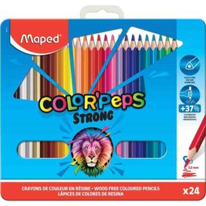 CRAYON DE COULEUR Crayon de couleur COLOR PEPS STRONG, étui métal de