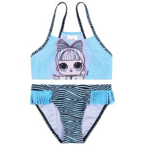 MAILLOT DE BAIN Maillot de bain deux-pièces bleu avec frange LOL S