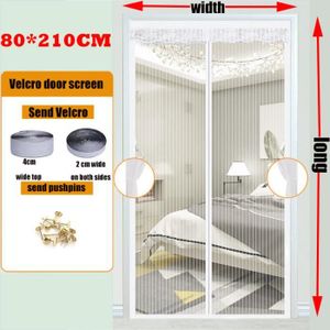 Moustiquaire Porte Fenetre Magnétique 100x205 Cm, Rideau