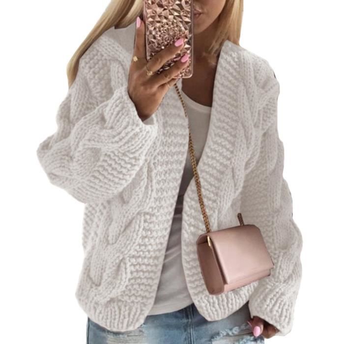 pull gilet grosse maille