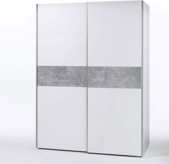 Armoire 3 Portes Avec Miroir - 120x195x55 Cm - Aspect Chêne Sonoma, Grand Rangement - Stella Trading PAUL - 5