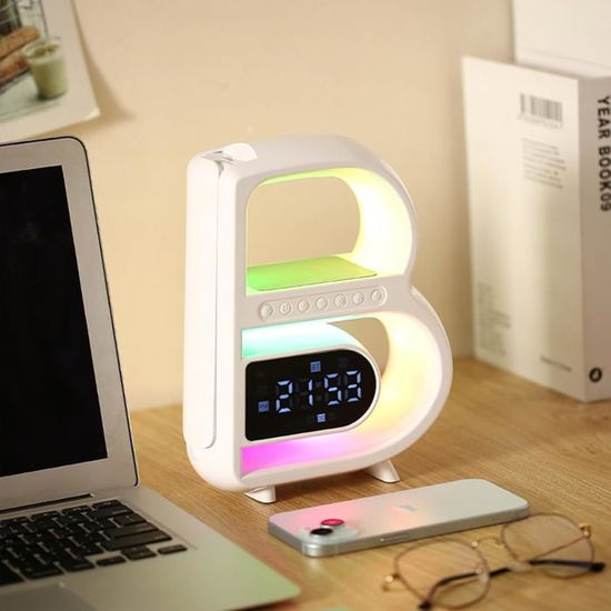Lampe De Chevet LED Avec Fonction De Charge - Réveil Intelligent