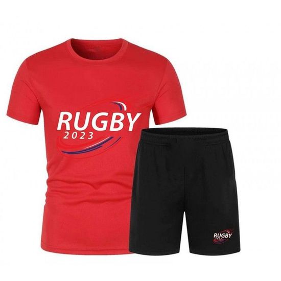 Maillot Et Short De Football Enfant Raphinha - Ensemble Sportif Rouge Et Bleu Pour Jeunes Passionnés