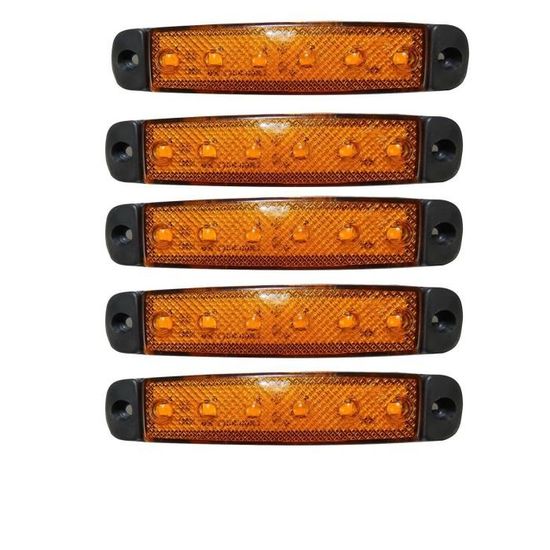 6 Led Orange Feux De Gabarit A 12V Remorques Chassis Caravane - Foto 6