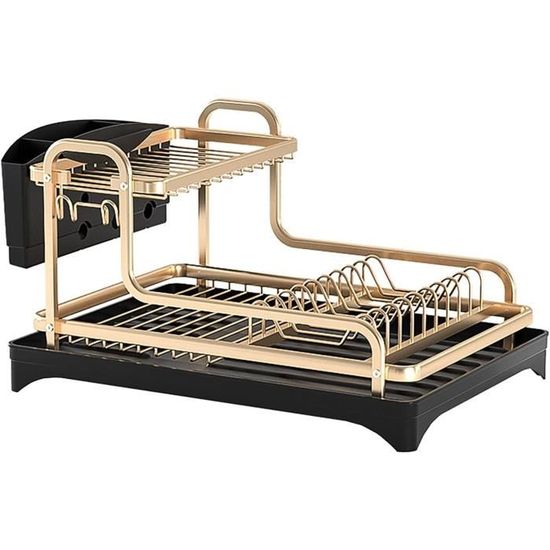 Home Zone Living Séchoir à Vaisselle Pliable avec Porte-Ustensiles et Égouttoir Amovibles | Home Depot Canada