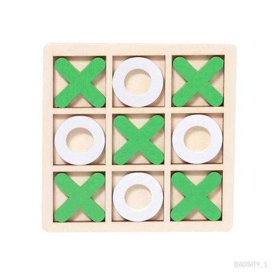 Jeu de soci?�t?� en bois Tic Tac Toe - XO - Jeu de plateau - Pour adultes et familles - Cdiscount 
