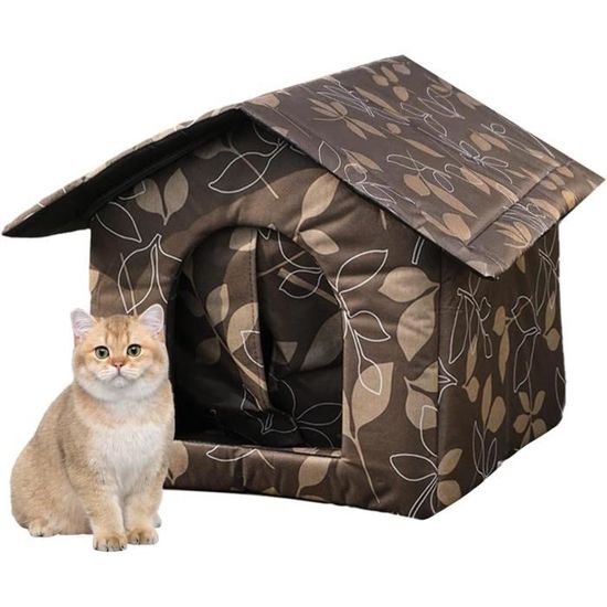 Niche D'extérieur Pour Chien Et Chat Imperméable - Maison Isolée En Tissu Oxford, Portable Pliante, Etanche Pour Hiver - Grotte Pour Animaux
