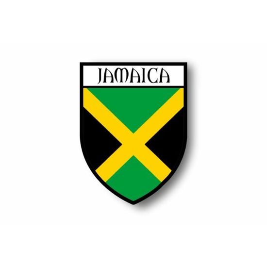 Sticker autocollant drapeau exterieur vinyle voiture moto jamaique jamaicain