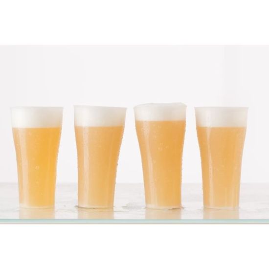 Le verre à bière en plastique  Gobelets réutilisables pour la