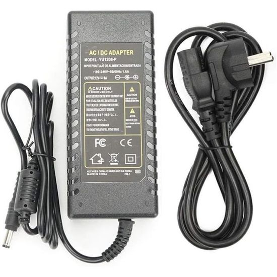Alimentation 12V 5A/6A 60W/70W - Adaptateur LED - Pour Ruban LED, Freebox, TV - EU Plug