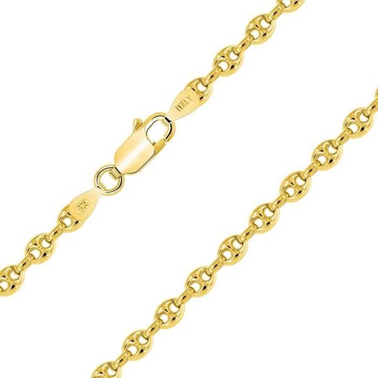 Collier Grain De Café Plaqué Or 18 Carats - Longueur 60 Cm - Homme Et Femme - Fabriqué En Italie - Cadeau élégant - 10