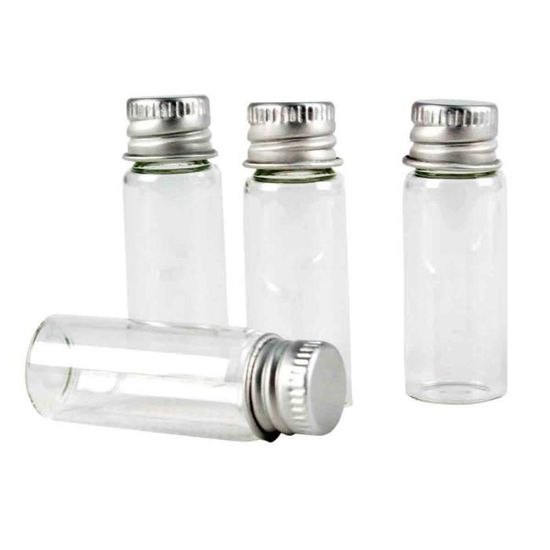 Lot De Fioles En Verre 18x10mm Avec Piton Doré Pour Création De Bijoux - 5/10/20 Pièces