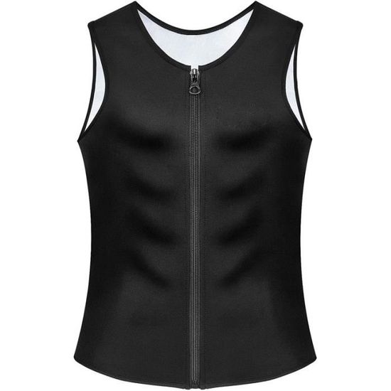 Gilet De Sudation Homme Perte De Poids | Fermeture éclair, Réglable, En Néoprène, Pour Sport Et Fitness