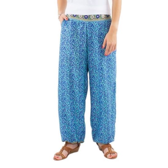 Taille Unique Pantalon Boyfriend Zarmexx Femme - Style Harem - 38-44 - Coton/élasthanne - Poches Pantalon Harem Baggy Taille Unique 36-42 Coton
