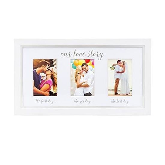 Pearhead Cadre Photo Souvenir Mariage, Bois Dense, Love Story Keepsake