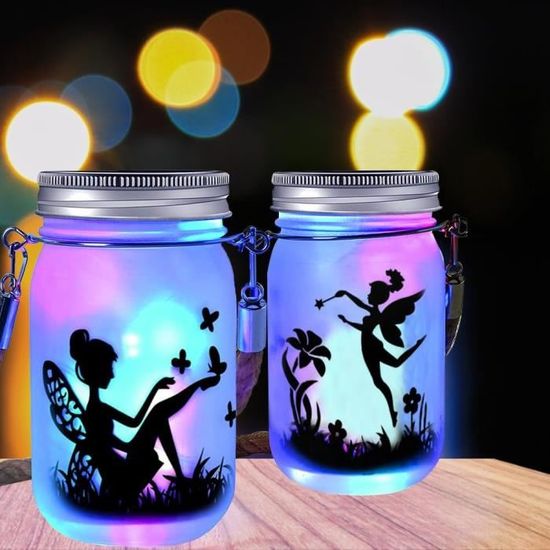 Lanterne Solaire Mason Jar - Guirlande LED Blanc Chaud | Décoration Jardin, Patio - IP44 étanche