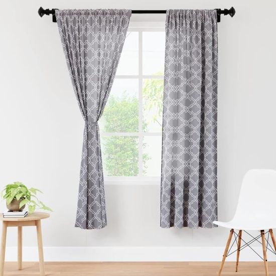Rideaux Voile à Carreaux IVY A - Transparents, Poche à Tringle, Pour Toutes Les Pièces, Lavables