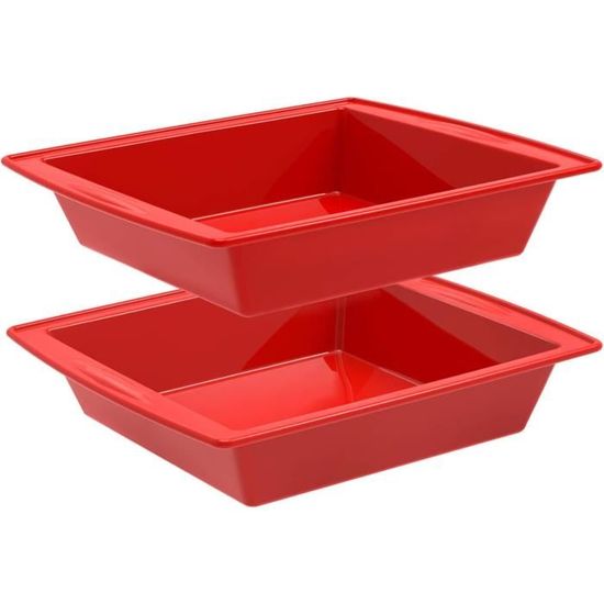 Moule Carré Silicone 20 X 20 Cm, 2Pcs Moule Silicone Patisserie