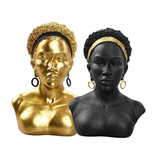 Femmes Statue Femme africaine Décorations de sculpture Cdiscount Maison