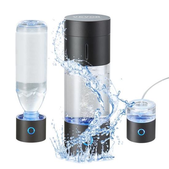 Bouteille d'eau à hydrogène portable, rechargeable, minuterie