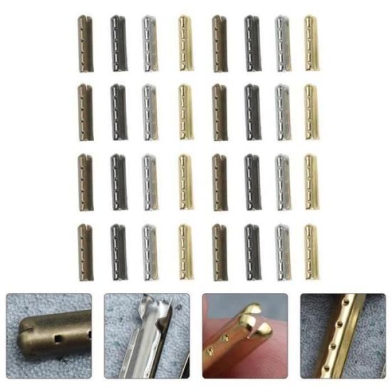 20 Embouts Métalliques Pour Lacets : Serrez Et Bloquez Cordons De Vêtements Facilement