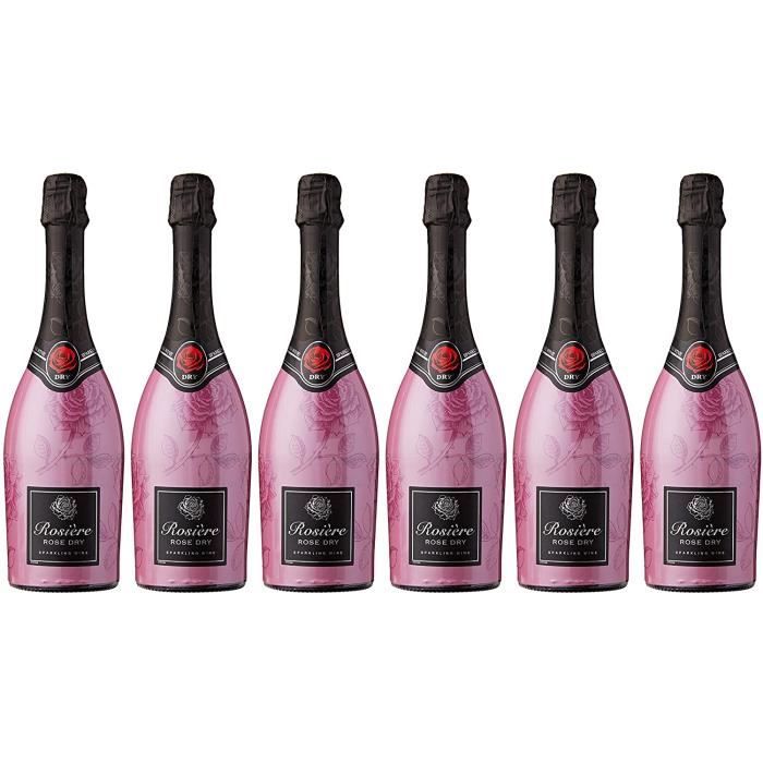 Rosière Vin de France Mousseux Sparkling Dry Vin 75 cl - Lot de 6
