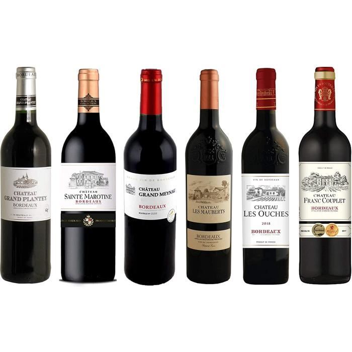 Coffret Dégustation 6 Bordeaux Medailles d'Or - 75 cl Lot de 6