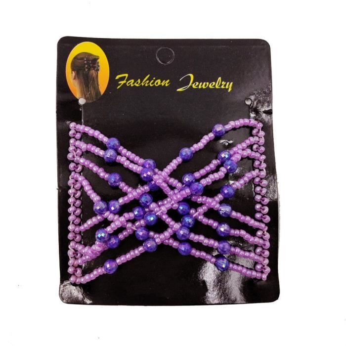 Perle Stretchy Femmes Peignes Double Magic Faites glisser peigne métallique épingles à cheveux clip move2049